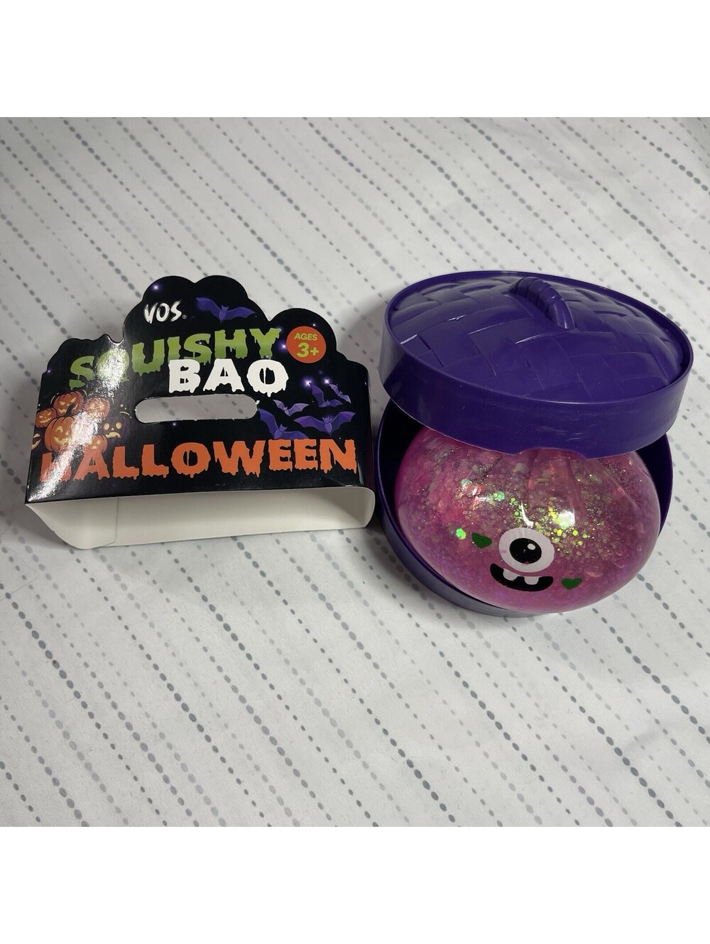 Pink Halloween Glitter Dumpling Squishy Rare NEW Opened for Color Verification